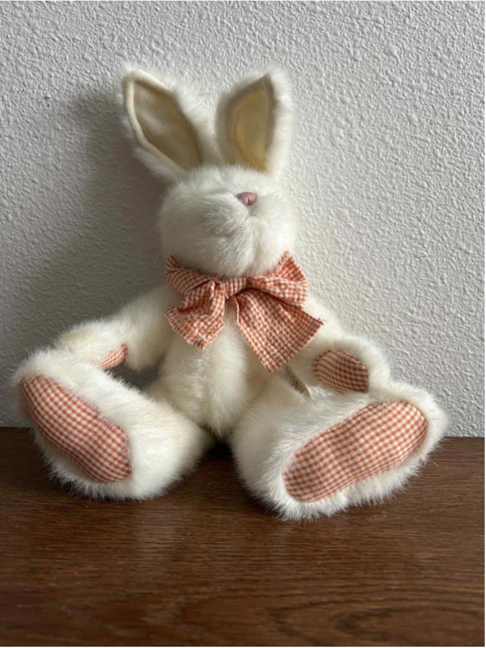 Boyds Collection Tangerine Thumpster Bunny Rabbit Plush #52031-01 White Orange